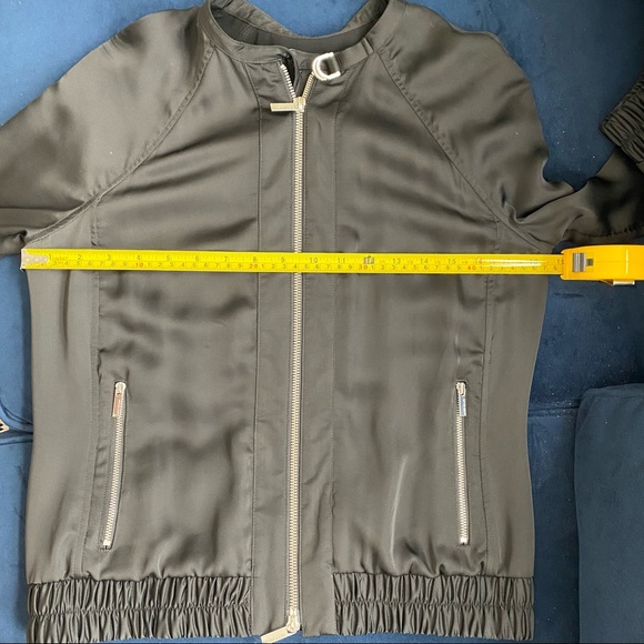 Karen Millen Black Bomber Jacket Fits XS S Sz 6 - Picture 12 of 14